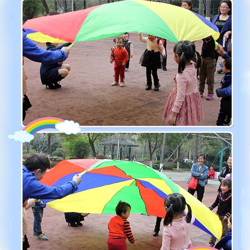 Preskool Baby Toy For Children Rainbow Umbrella Outdoor Activities Early Education Induction Training Equipment