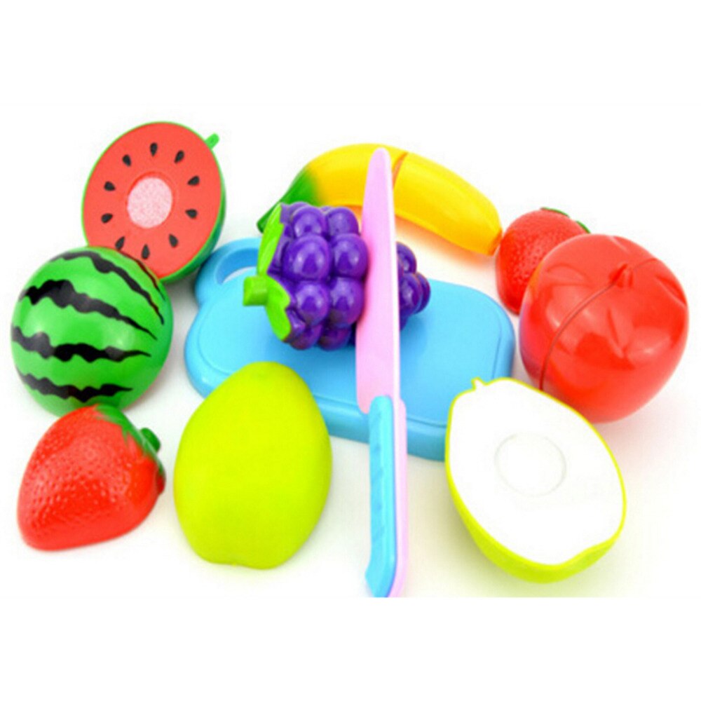 12PCS Children Play House Toy Cut Fruit Plastic Vegetables Kitchen Baby Classic Kids Toys Pretend Playset Educational Toys