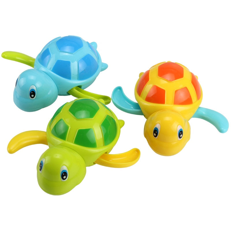 Single Sale Cute Cartoon Animal Tortoise Classic Baby Water Toy Infant Swim Turtle Wound-up Chain Clockwork Kids Beach Bath Toys