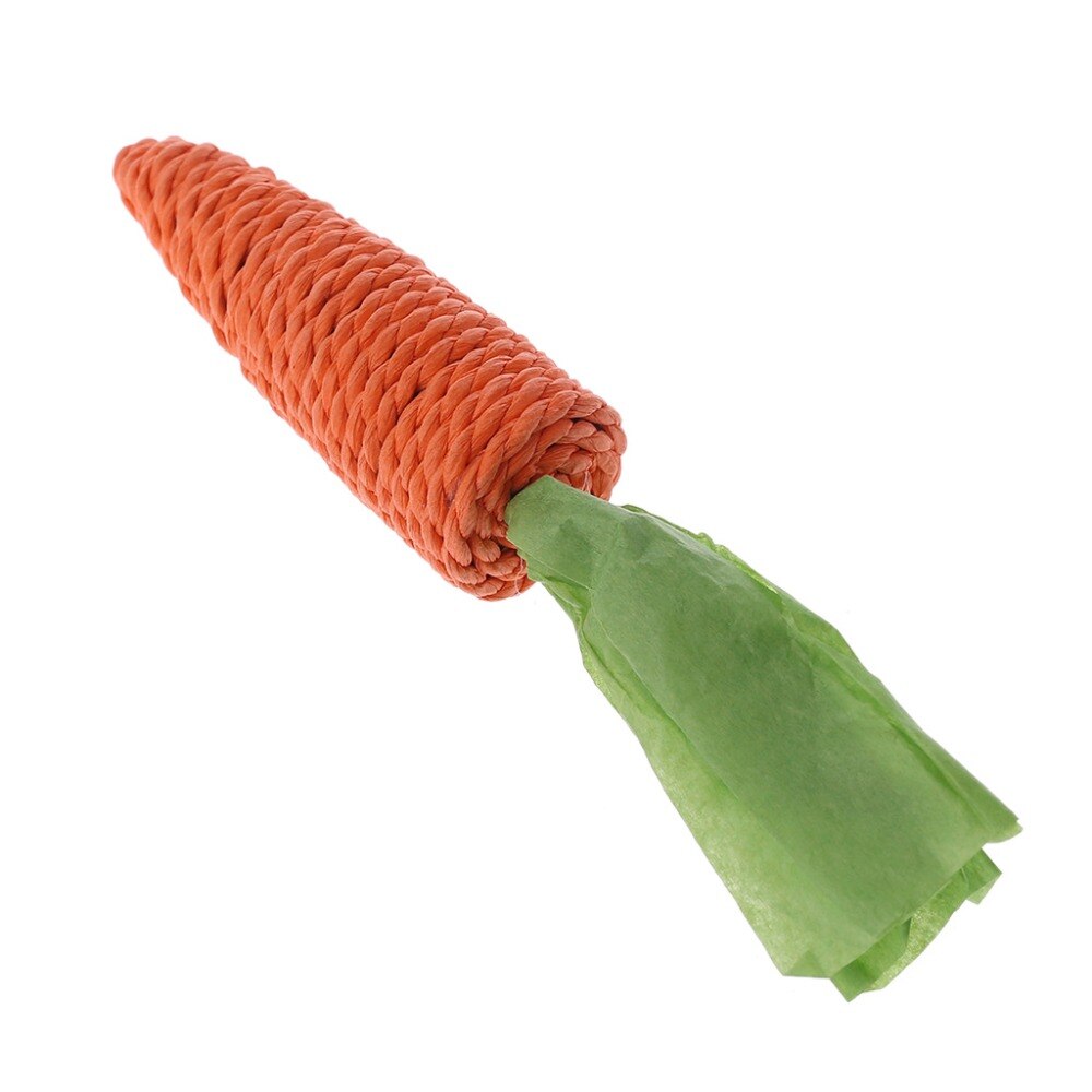 Funny Pet Cat Scratch Toy Straw Carrot For Hamster Guinea Rabbit Rat Chew Toy