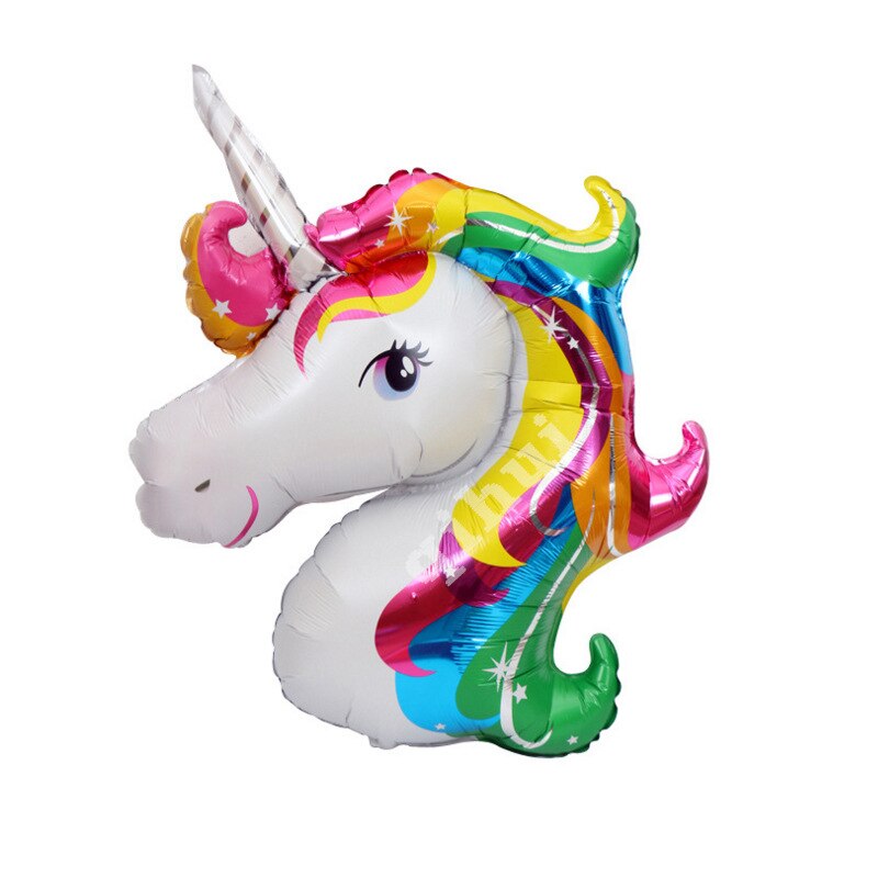 Cartoon Mini Horse Unicorn Aluminum Film Balloon Birthday Party Decoration Unicorn Cross Border for Wholesale