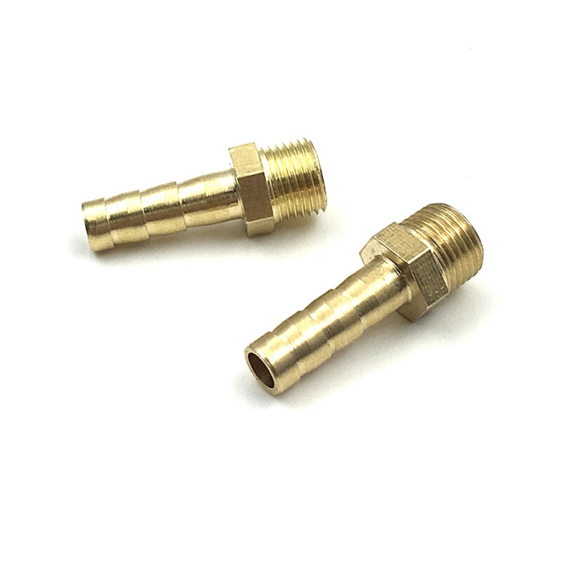 Pagoda connector 6 8 10 12 14mm hose barb connector, hose tail thread 1/8 1/4 3/8 1/2 brass water pipe fittings
