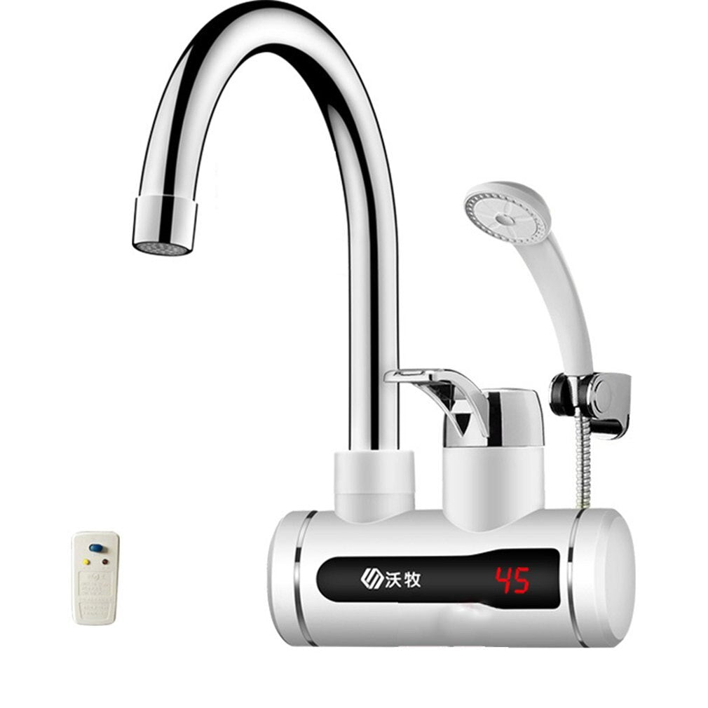 Front Electric Faucet Hot Cold Water Faucet Kitchen Rapid Heating Dual-purpose Electric Water Heater Led Digital Display