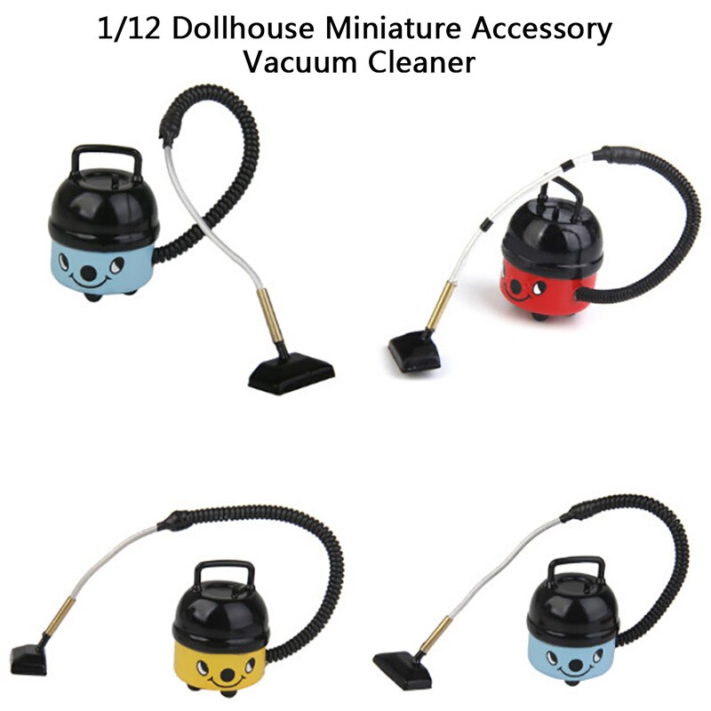 1PCS Vacuum Cleaner Black and Blue 1/12 Dollhouse Miniature Accessory Baby Toys
