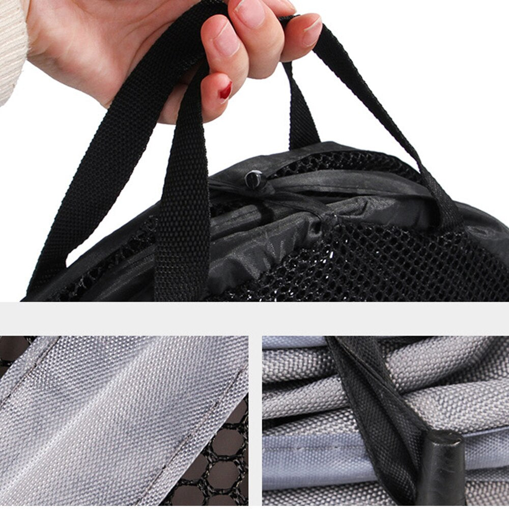 Portable Pet Black Tent Carriers Foldable Car Pet Mat Back Seat Tent Breathable Waterproof Dog Cage Shape Travel Accessory