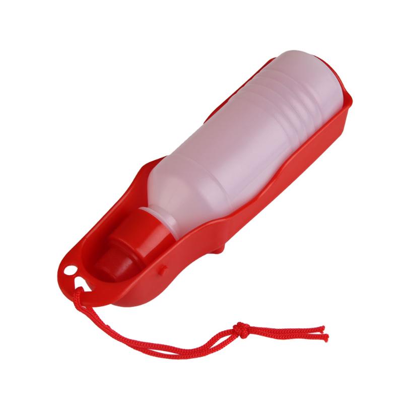 250ml Foldable Pet Dog Outdoor Drinking Water Bottles Travel Hand Held Puppy Squeeze Water Bottle Dispenser Flip Down Water Pan