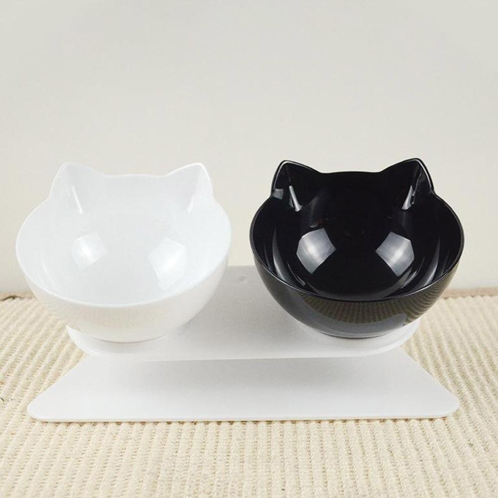 Single/Double Cat Bowl Dog Bowl With Raised Stand Pet Supplies Cat Water Bowl For Cat Food Bowls For Dog Feeder Pet Products