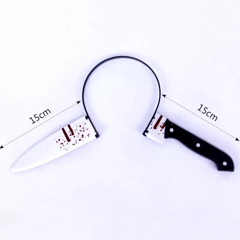 Horror Headband Halloween Decoration Scary Knife Halloween Accessories Props Halloween Party Supplies Event Party Decor
