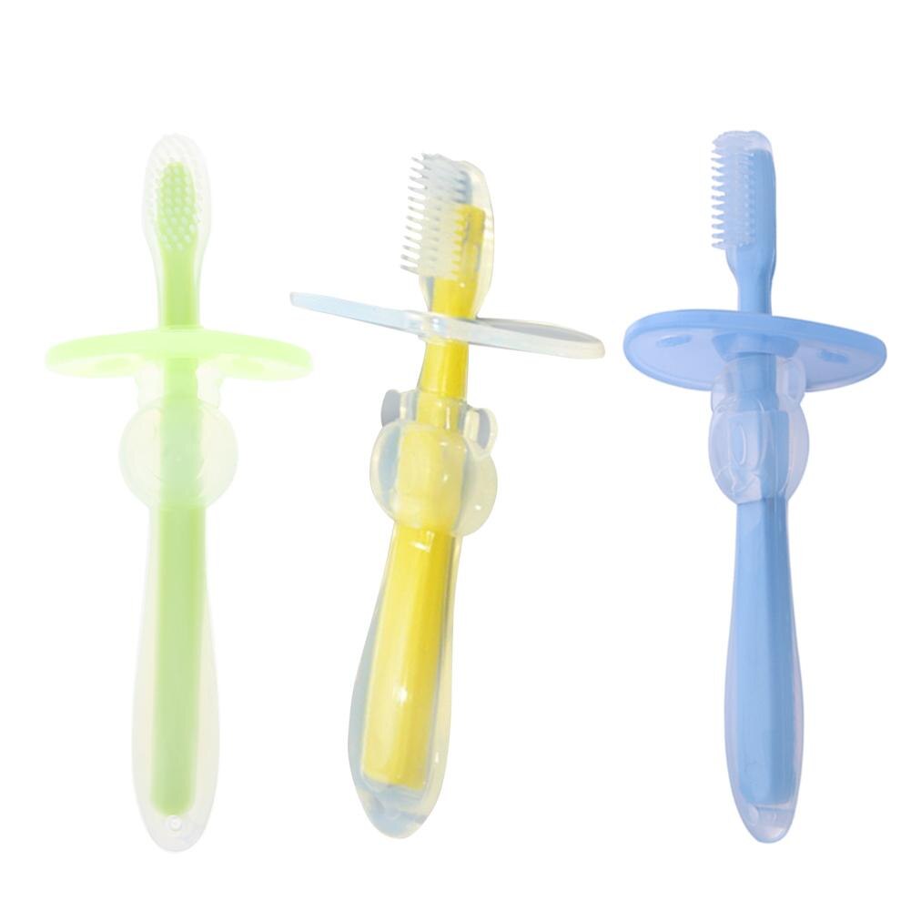 1pc Kids Soft Silicone Training Toothbrush Newborn Baby Children Dental Oral Care Tooth Brush Tool Baby Kids Teething Teether