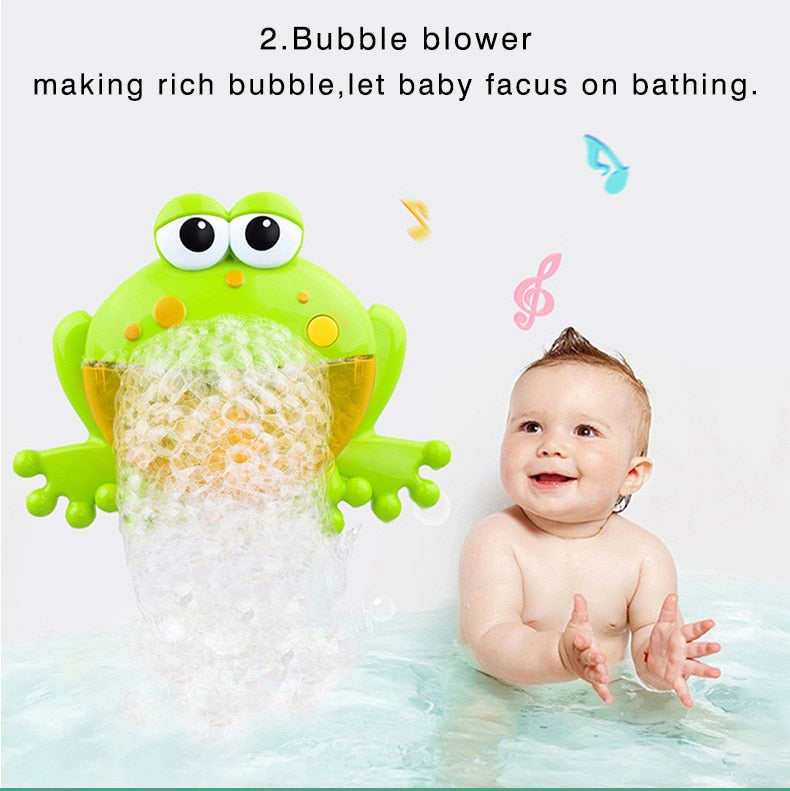 Bubble Crabs Music Baby Bath Toys Kids Pool Swimming Bathtub Soap Machine Automatic Bubble Funny Crab Frog Cloud Duck BathToy