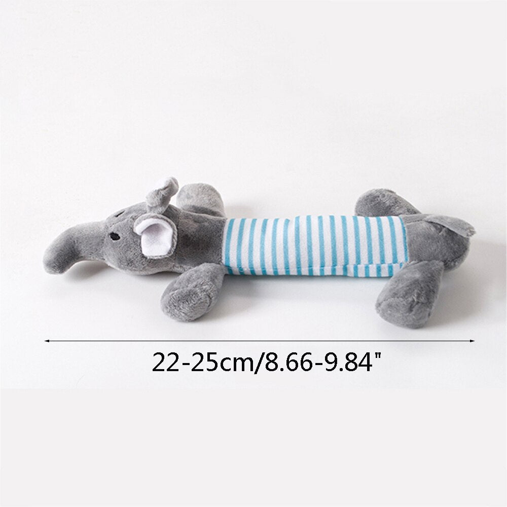Cute Pet Dog Cat Plush Squeak Sound Dog Toys Funny Fleece Durability Chew Molar Toy Fit for All Pets