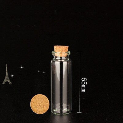 10Pcs 1ml/3ml/20ml Christmas Wish Bottles Small Empty Clear Cork Glass Bottles Vials For Holiday Wedding home Decoration Gifts