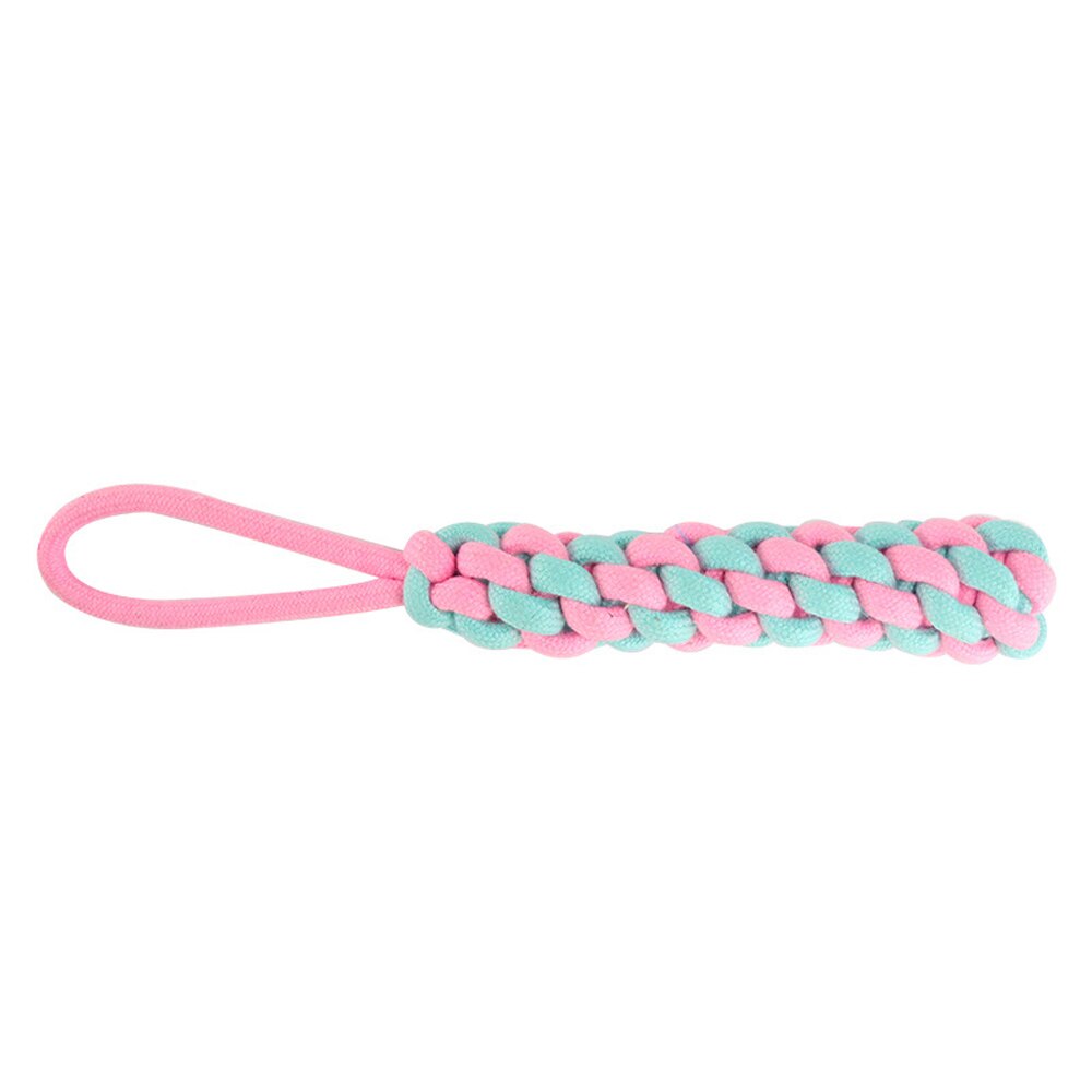 Cotton Rope Toy Teddy Molar Tooth Cleaning With Handle Dog Interactive Training Grinding Pet Toys