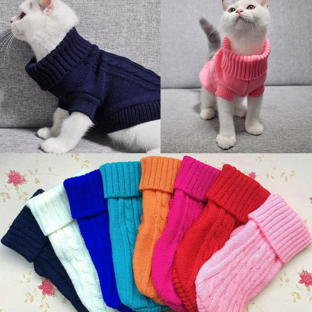 Christmas Pet Cat Clothes For Small Cats Sphynx Winter Warm Knitted Cat Sweater Costumes Kitten Coat Jacket Pet Cat Dog Clothing