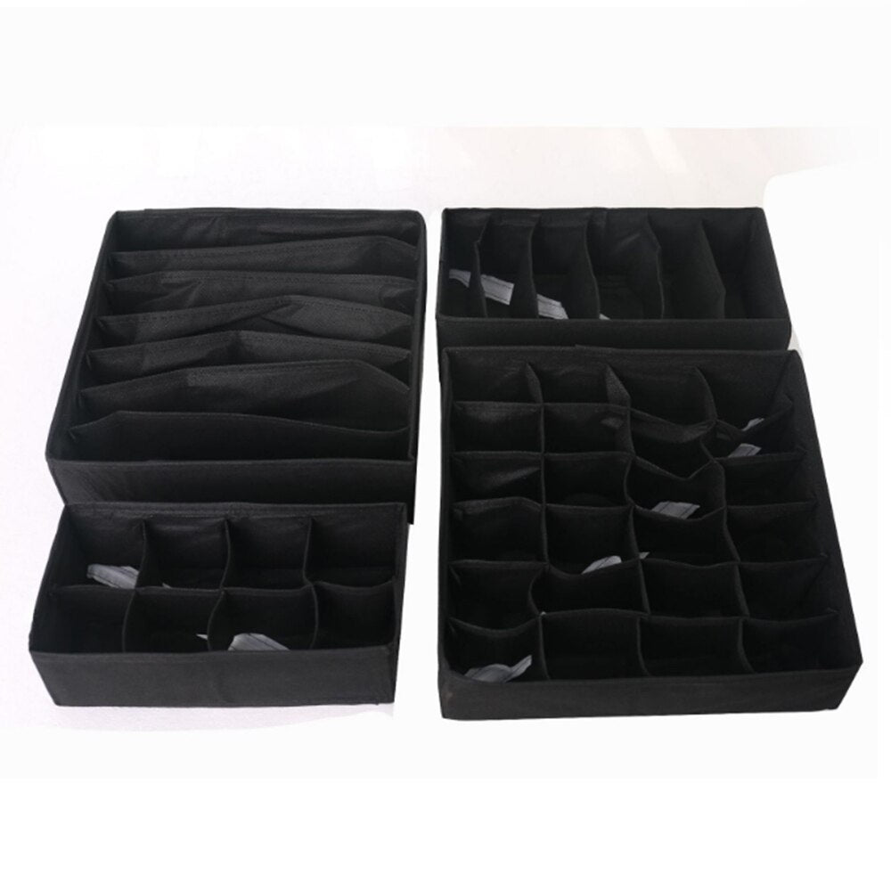 4PCS Storage Boxes Underwear Divider Drawer Lidded Closet Organizer Ropa Interior Organizador For Ties Socks Shorts Bra New