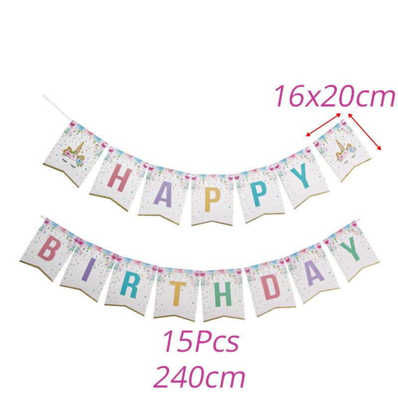Unicorn Birthday Party Decoration Disposable Plates Tablecloth First Birthday Girl Party Baby Shower Unicornio Party Supplies