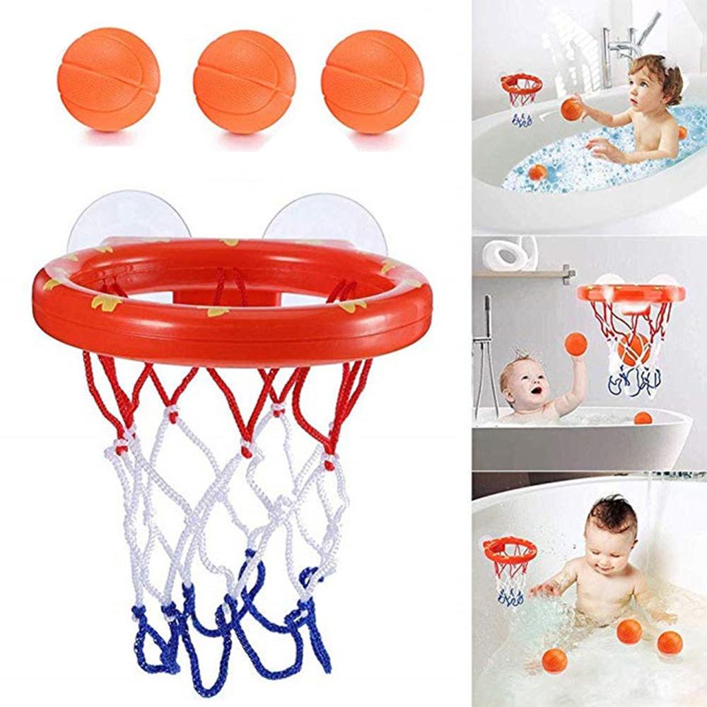 Kids Bath Toy Fun Basketball Hoop & Balls Set for Boys and Girls Kid & Toddler Bath Toys Gift Set 3 Balls Included